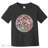 Flags The Countries Of The World Globe Earth World Flags Toddler T-Shirt thumb 0