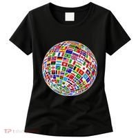 Flags The Countries Of The World Globe Earth World Flags Women's T-Shirt thumb 0