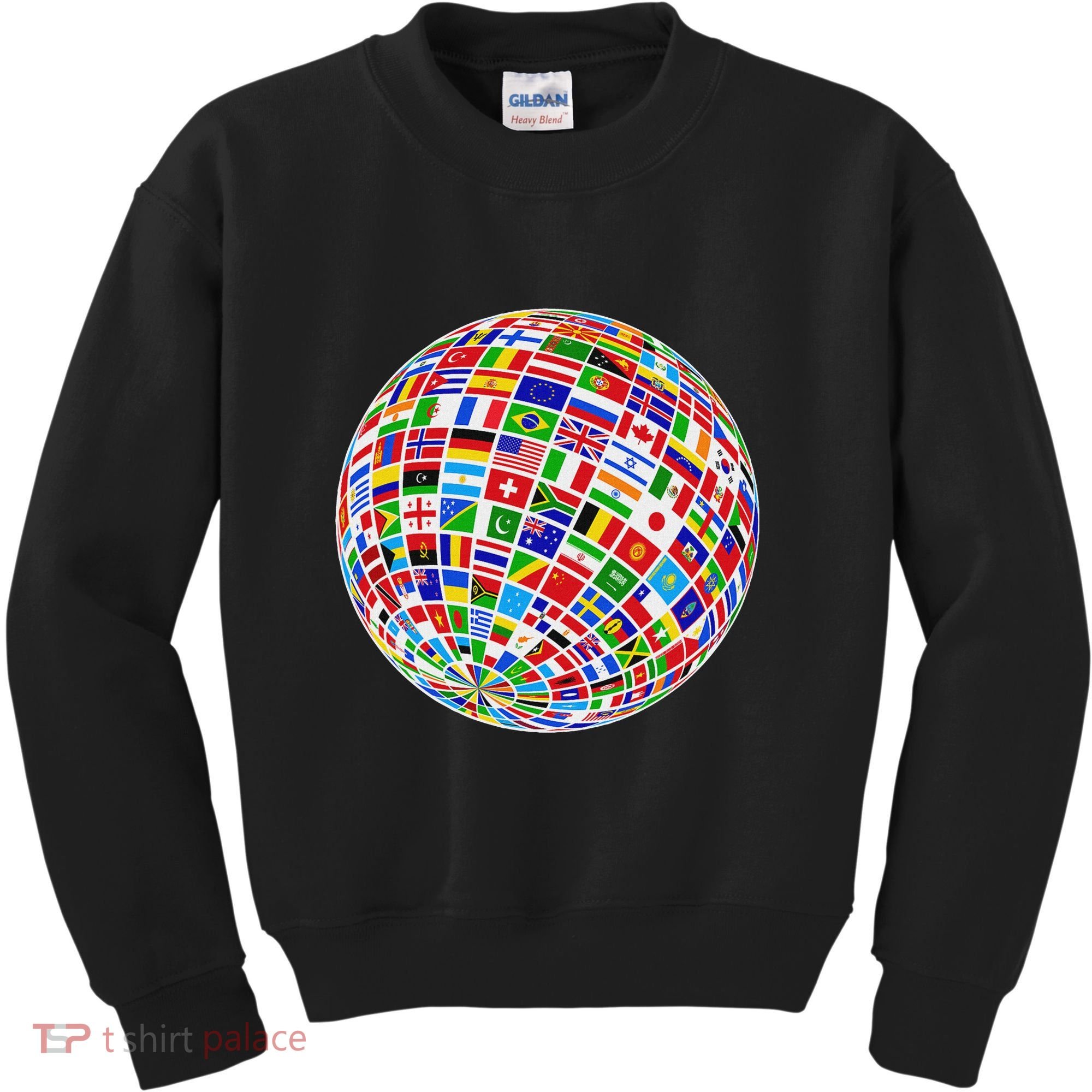 Flags The Countries Of The World Globe Earth World Flags Kids Sweatshirt