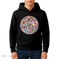 Flags The Countries Of The World Globe Earth World Flags Kids Hoodie thumb 4