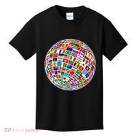 Flags The Countries Of The World Globe Earth World Flags Kids T-Shirt thumb 0