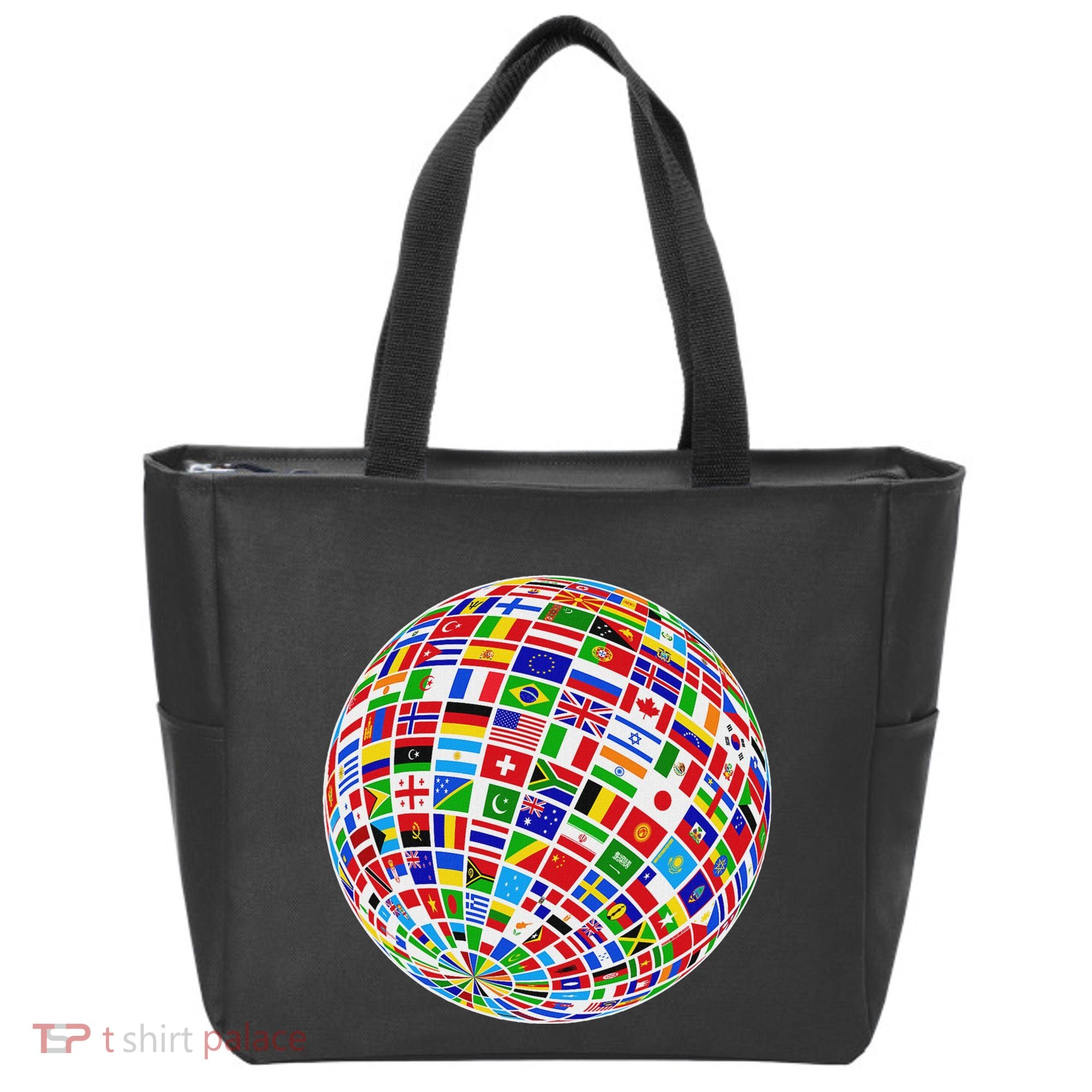 Flags The Countries Of The World Globe Earth World Flags Tote Bag