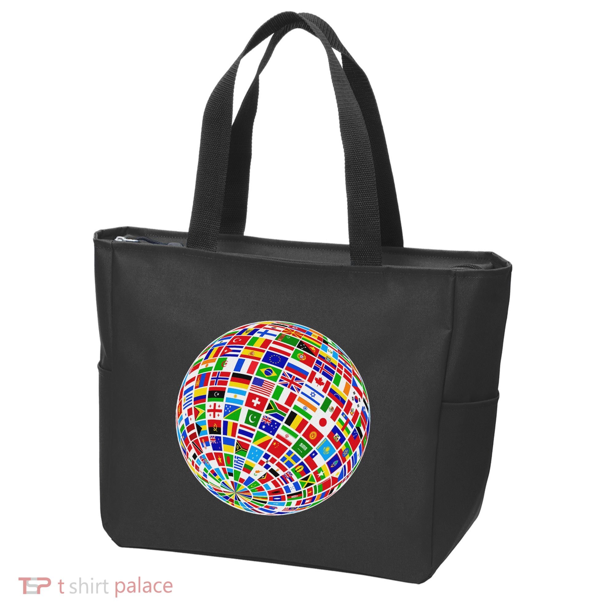 Flags The Countries Of The World Globe Earth World Flags Tote Bag
