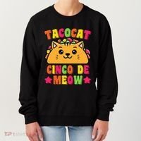 Funny Taco Cat Pun Tacocat Cute Taco Lover Cinco De Meow Women's Sweatshirt thumb 0