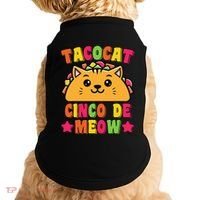 Funny Taco Cat Pun Tacocat Cute Taco Lover Cinco De Meow Doggie Tank thumb 0