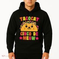 Funny Taco Cat Pun Tacocat Cute Taco Lover Cinco De Meow Hoodie thumb 2