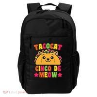 Funny Taco Cat Pun Tacocat Cute Taco Lover Cinco De Meow Backpack thumb 0