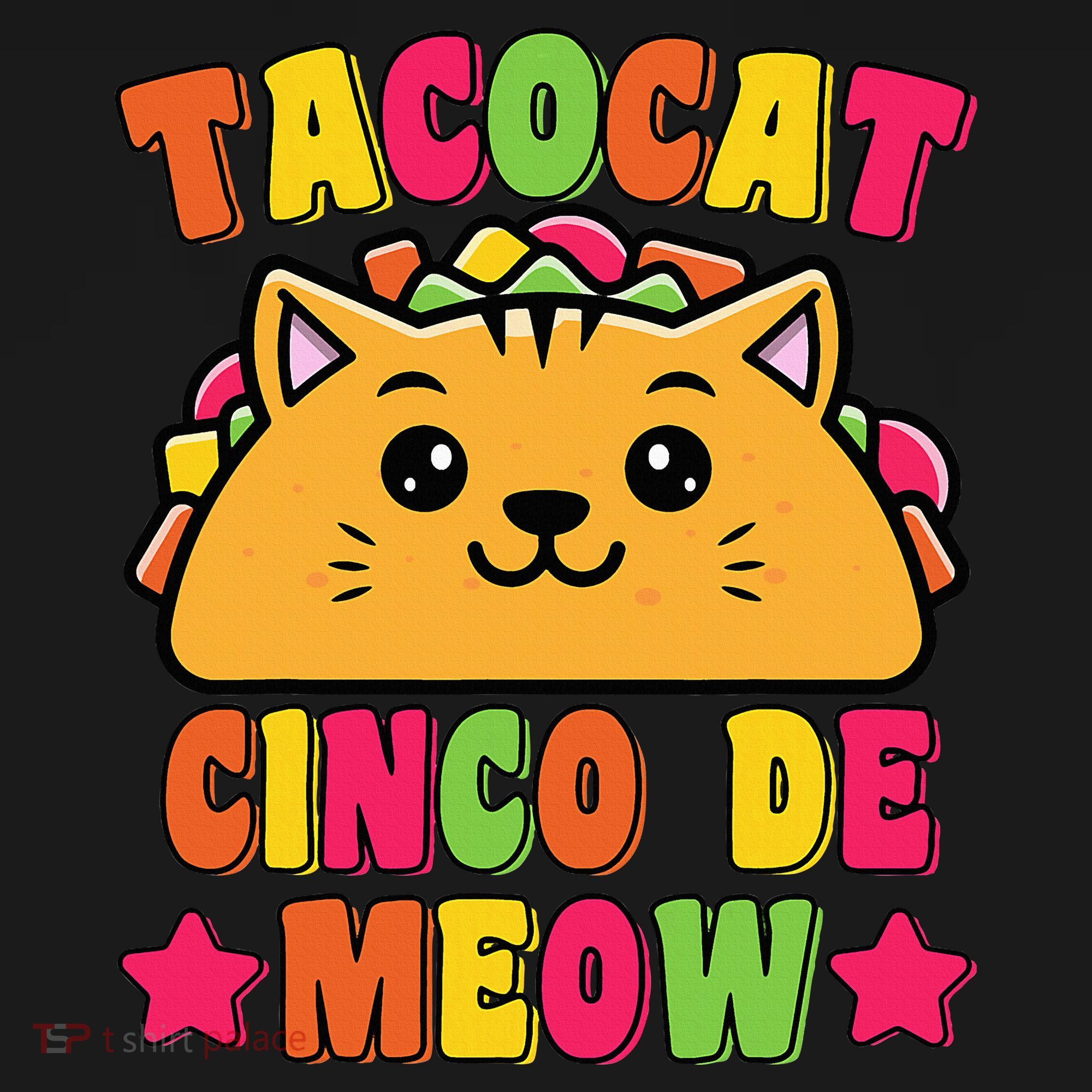 Funny Taco Cat Pun Tacocat Cute Taco Lover Cinco De Meow Polo