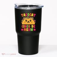 Funny Taco Cat Pun Tacocat Cute Taco Lover Cinco De Meow Tumbler thumb 0