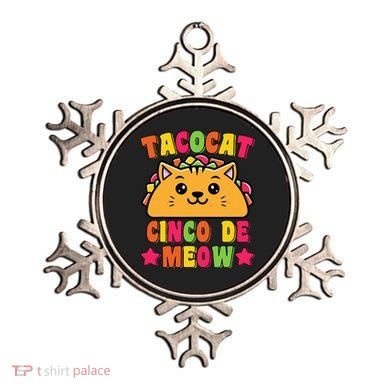 Funny Taco Cat Pun Tacocat Cute Taco Lover Cinco De Meow Ornament