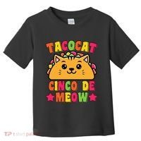 Funny Taco Cat Pun Tacocat Cute Taco Lover Cinco De Meow Toddler T-Shirt thumb 0