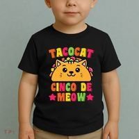 Funny Taco Cat Pun Tacocat Cute Taco Lover Cinco De Meow Toddler T-Shirt thumb 2