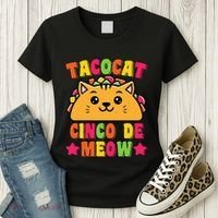 Funny Taco Cat Pun Tacocat Cute Taco Lover Cinco De Meow Women's T-Shirt thumb 3