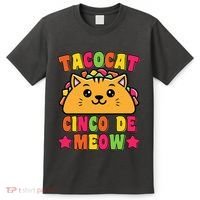 Funny Taco Cat Pun Tacocat Cute Taco Lover Cinco De Meow T-Shirt thumb 0