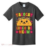 Funny Taco Cat Pun Tacocat Cute Taco Lover Cinco De Meow Kids T-Shirt thumb 0