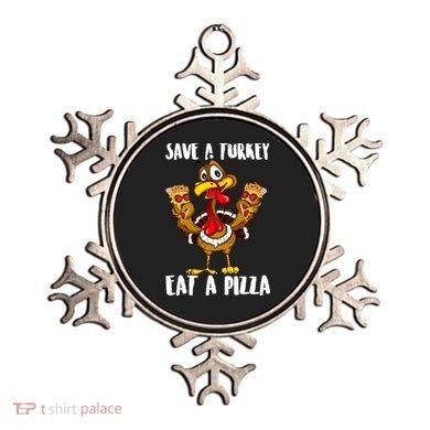Funny Thanksgiving Costume Save A Turkey Eat A Pizza Ornament