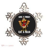Funny Thanksgiving Costume Save A Turkey Eat A Pizza Ornament thumb 0