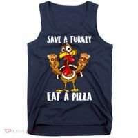 Funny Thanksgiving Costume Save A Turkey Eat A Pizza Tank Top thumb 0