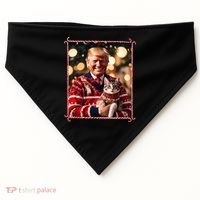 Funny Trump Christmas Sweater For Cat Lovers USA-Made Doggie Bandana thumb 0
