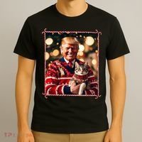 Funny Trump Christmas Sweater For Cat Lovers T-Shirt thumb 3