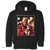 Funny Trump Christmas Sweater For Cat Lovers Toddler Hoodie thumb 0