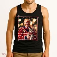 Funny Trump Christmas Sweater For Cat Lovers Tank Top thumb 3