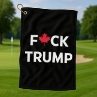 Fuck Trump Canada Golf Towel thumb 1