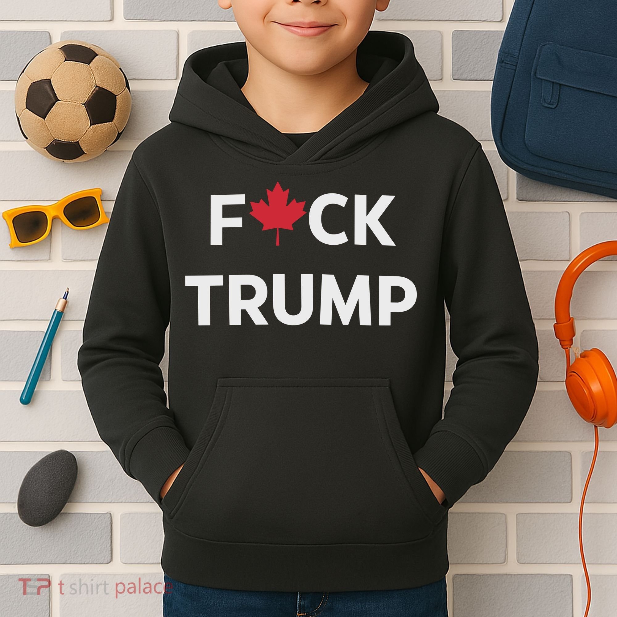 Fuck Trump Canada Kids Hoodie