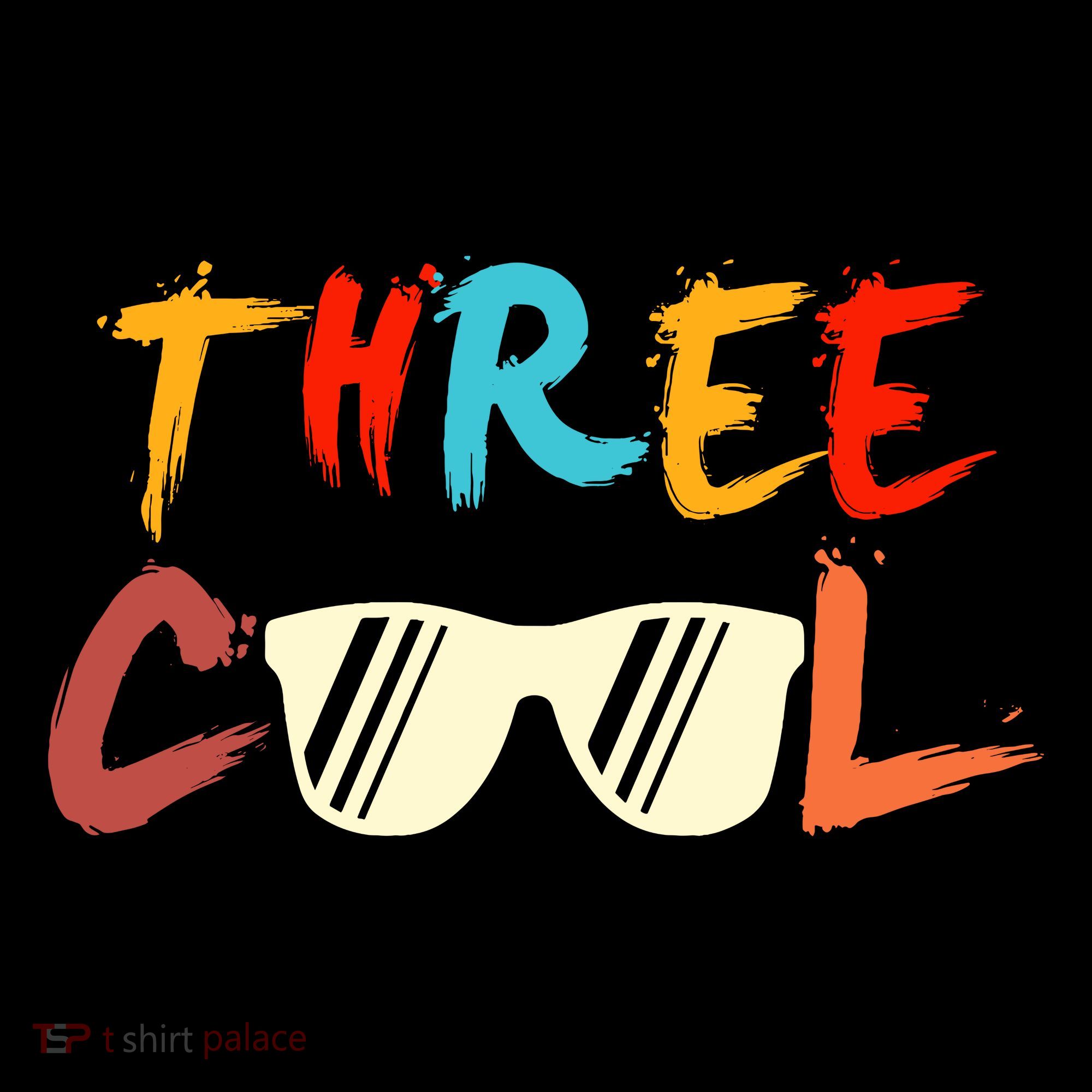 Funny Three Cool Glasses Years Old 3rd Birthday Anniversary USA-Made Doggie Bandana
