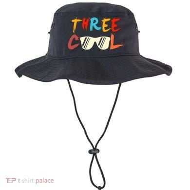 Funny Three Cool Glasses Years Old 3rd Birthday Anniversary Bucket Hat