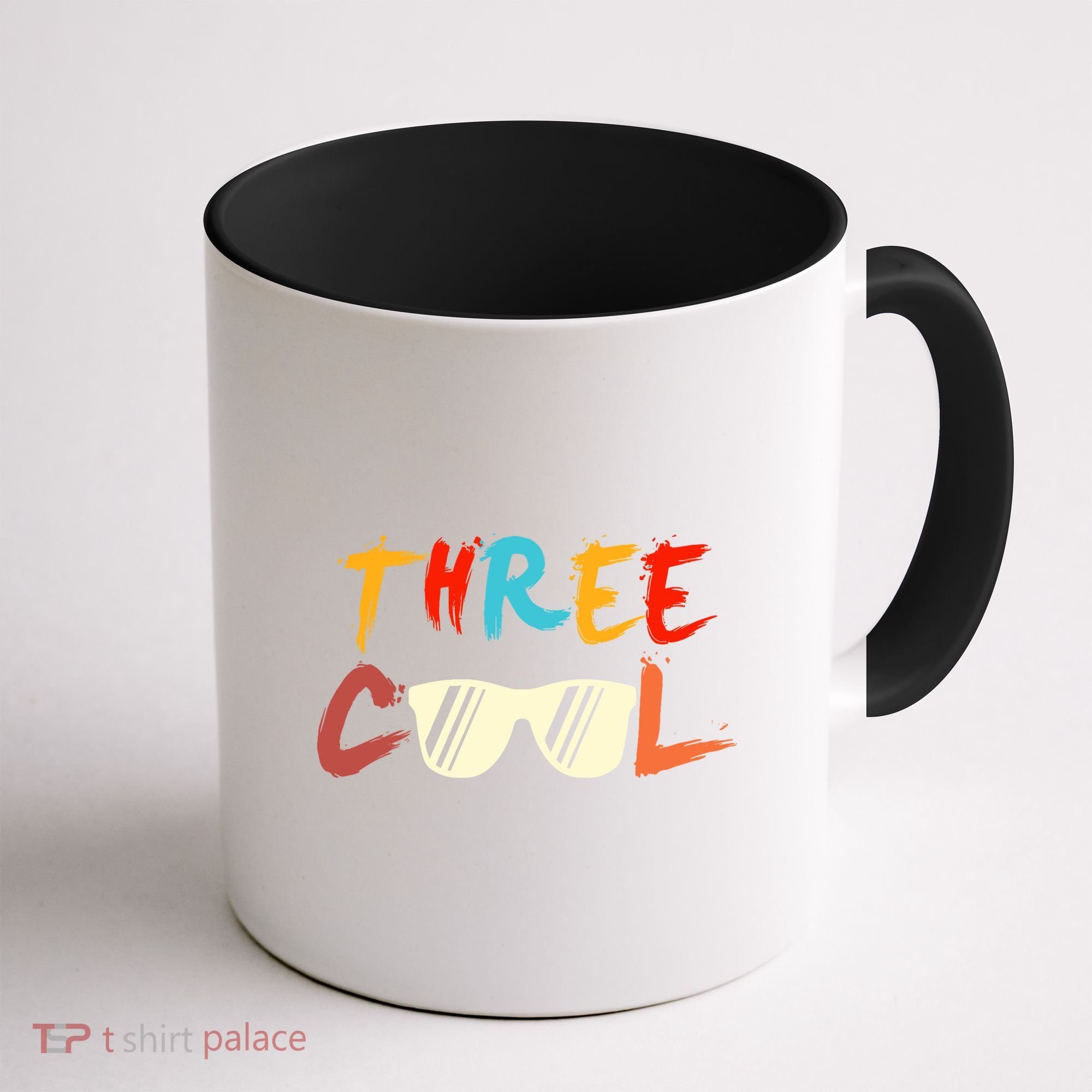 Funny Three Cool Glasses Years Old 3rd Birthday Anniversary Coffee Mug