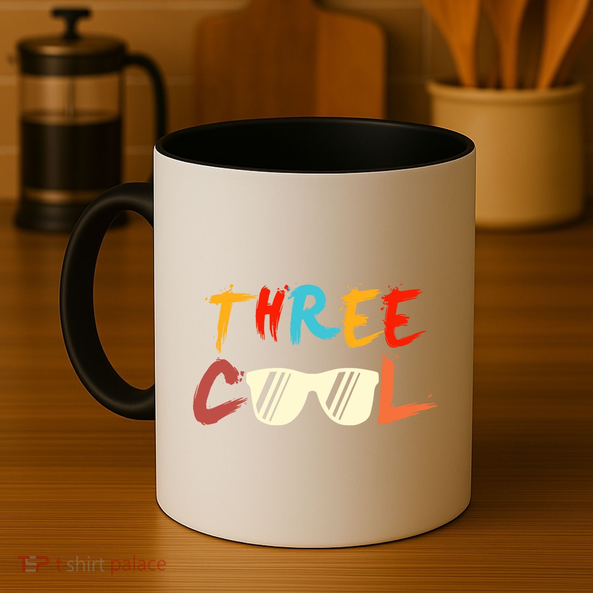 Funny Three Cool Glasses Years Old 3rd Birthday Anniversary Coffee Mug