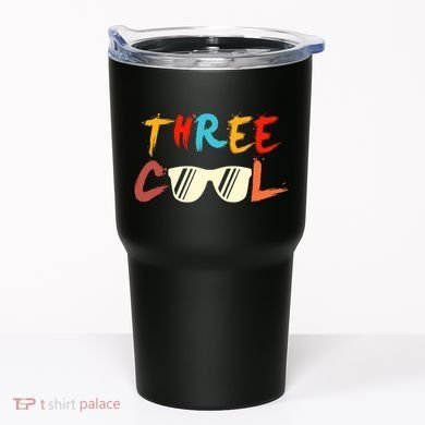 Funny Three Cool Glasses Years Old 3rd Birthday Anniversary Tumbler