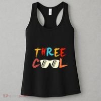 Funny Three Cool Glasses Years Old 3rd Birthday Anniversary Women's Tank Top thumb 3