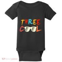 Funny Three Cool Glasses Years Old 3rd Birthday Anniversary Baby Bodysuit thumb 0