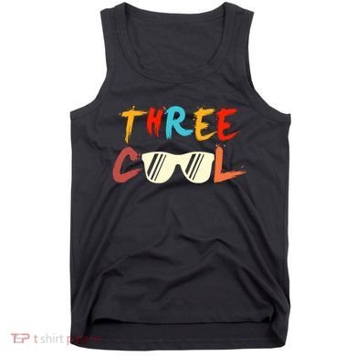 Funny Three Cool Glasses Years Old 3rd Birthday Anniversary Tank Top