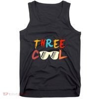 Funny Three Cool Glasses Years Old 3rd Birthday Anniversary Tank Top thumb 0