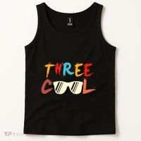 Funny Three Cool Glasses Years Old 3rd Birthday Anniversary Tank Top thumb 2