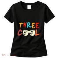 Funny Three Cool Glasses Years Old 3rd Birthday Anniversary Women's T-Shirt thumb 0