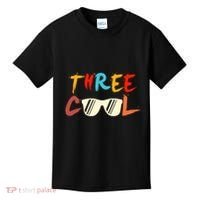 Funny Three Cool Glasses Years Old 3rd Birthday Anniversary Kids T-Shirt thumb 0