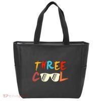 Funny Three Cool Glasses Years Old 3rd Birthday Anniversary Tote Bag thumb 0