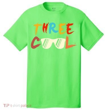 Funny Three Cool Glasses Years Old 3rd Birthday Anniversary T-Shirt