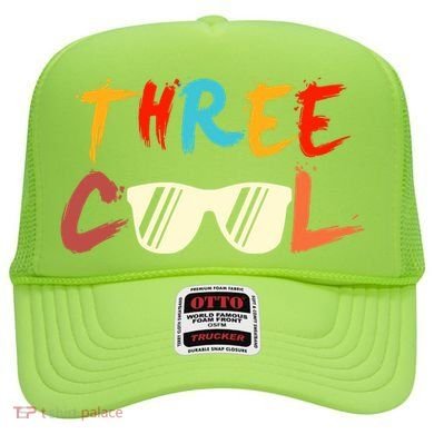 Funny Three Cool Glasses Years Old 3rd Birthday Anniversary Hat