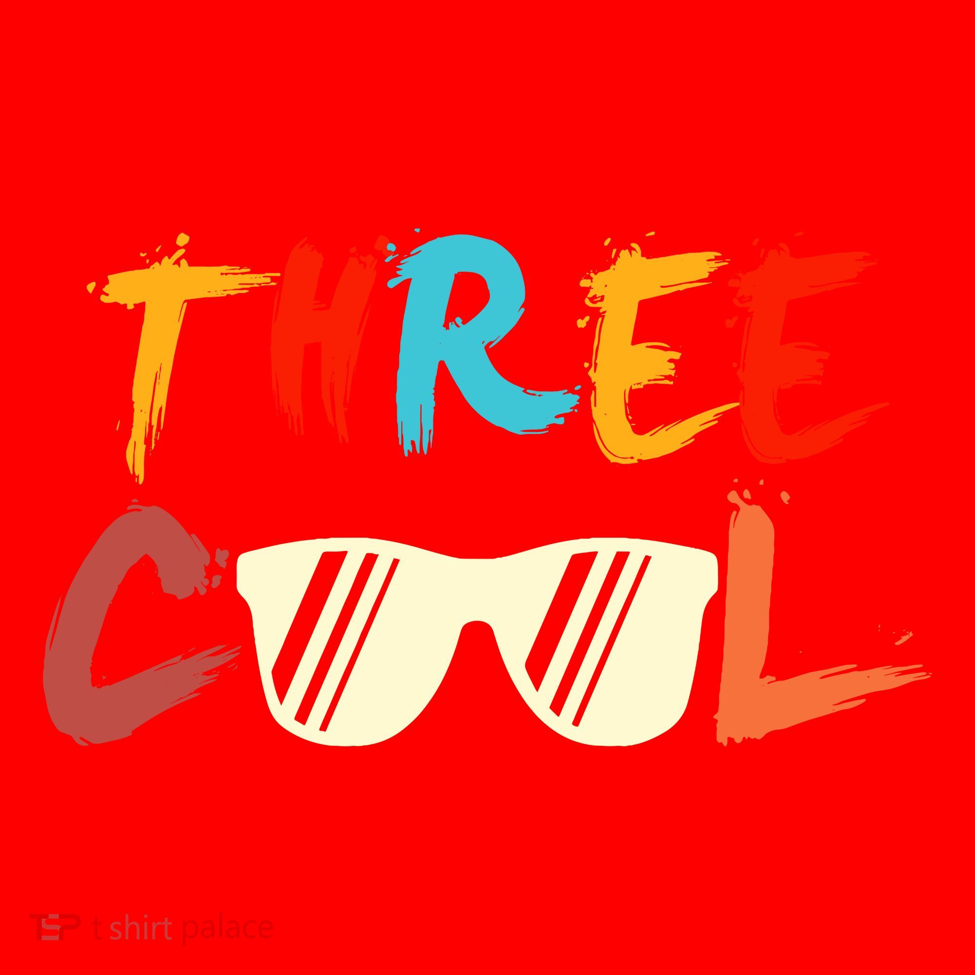 Funny Three Cool Glasses Years Old 3rd Birthday Anniversary Santa Hat