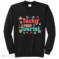 Funny Tourist Costume Tie Dye Tacky Traveler Tacky Tourist Gift Sweatshirt thumb 0
