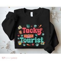 Funny Tourist Costume Tie Dye Tacky Traveler Tacky Tourist Gift Sweatshirt thumb 2