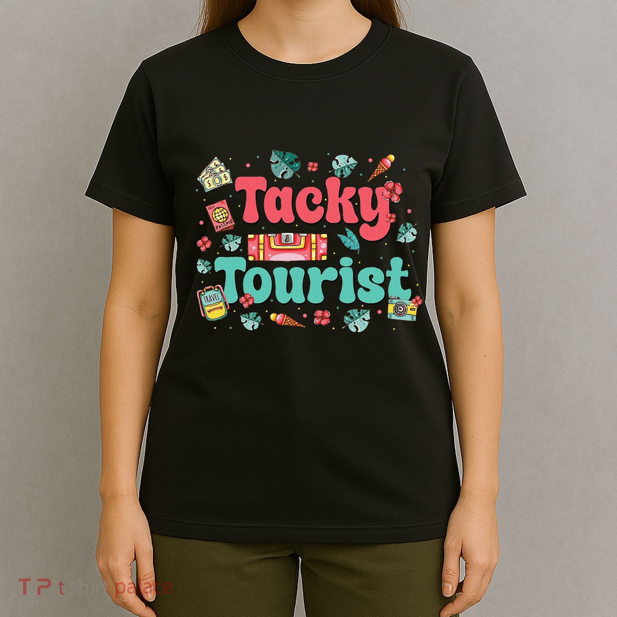 Funny Tourist Costume Tie Dye Tacky Traveler Tacky Tourist Gift T-Shirt