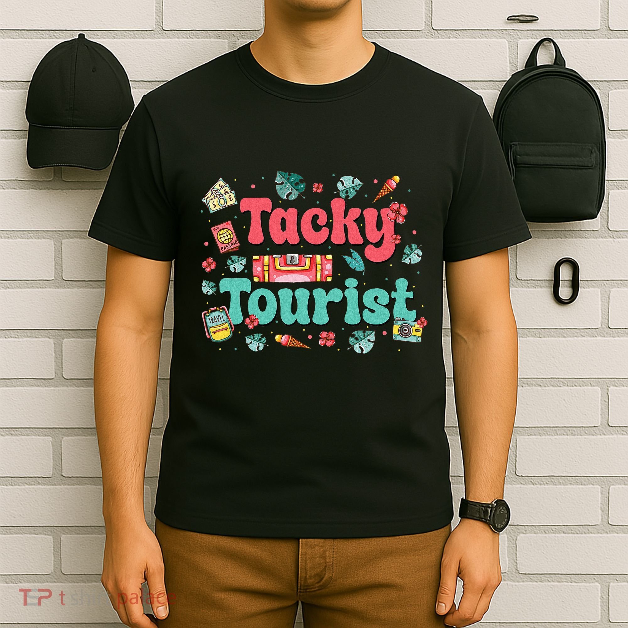 Funny Tourist Costume Tie Dye Tacky Traveler Tacky Tourist Gift T-Shirt