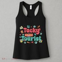 Funny Tourist Costume Tie Dye Tacky Traveler Tacky Tourist Gift Women's Tank Top thumb 3