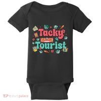 Funny Tourist Costume Tie Dye Tacky Traveler Tacky Tourist Gift Baby Bodysuit thumb 0